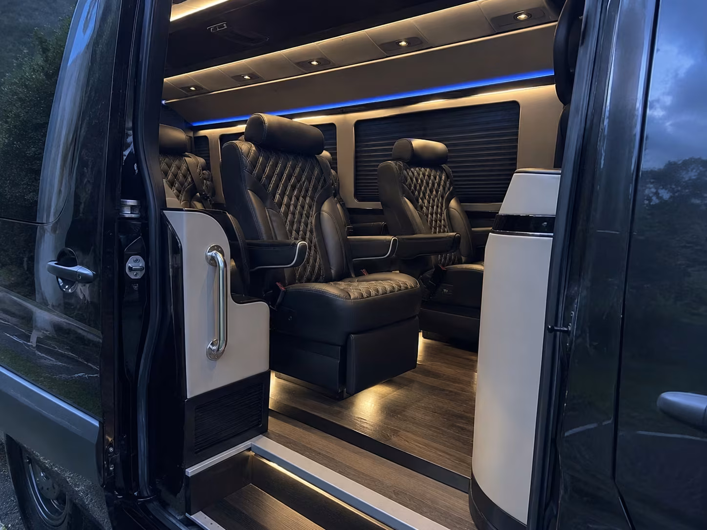 sprinter van with driver inside